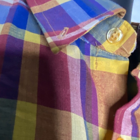 Wedgefield Plaid Button Down Short Sleeve Shirt (Size:Large, Color:Multi) - Picture 5 of 5